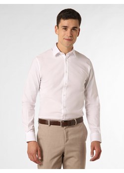 Finshley & Harding Koszula męska Mężczyźni Super Slim Fit Bawełna biały jednolity kołnierzyk kent - id: 629299-0001-00400 - marki Finshley & Harding - 149393930 Finshley & Harding Koszula męska Mężczyźni Super Slim Fit Bawełna biały jednolity kołnierzyk kent ze sklepu vangraaf w kategorii Koszule męskie - zdjęcie 149393930