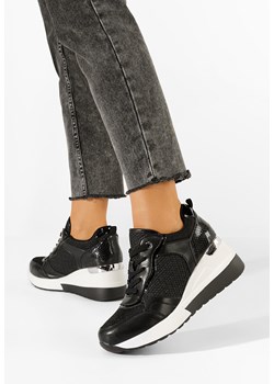 Czarne sneakersy na koturnie Arilova ze sklepu Zapatos w kategorii Buty sportowe damskie - zdjęcie 149402851