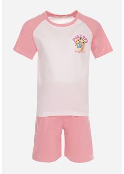Różowy 2-częściowy Komplet Piżamowy z T-shirtem i Szortami Hefienne ze sklepu Born2be Odzież w kategorii Piżamy dziecięce - zdjęcie 149405972
