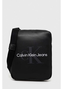 Calvin Klein Jeans saszetka kolor czarny ze sklepu ANSWEAR.com w kategorii Saszetki - zdjęcie 149423872