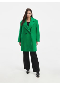 Reserved - Płaszcz z wełną - Zielony ze sklepu Reserved w kategorii Płaszcze damskie - zdjęcie 149439111
