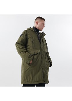 Cropp - Czarny zimowy płaszcz - zielony ze sklepu Cropp w kategorii Płaszcze męskie - zdjęcie 149479432