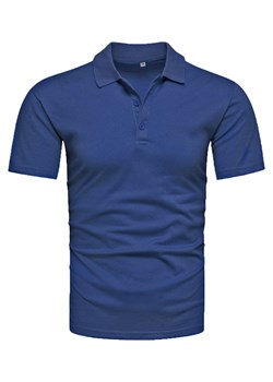 Koszulka polo męska granatowa Recea ze sklepu Recea.pl w kategorii T-shirty męskie - zdjęcie 149482834