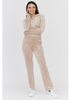JUICY COUTURE - Taupe spodnie dresowe z weluru ze sklepu outfit.pl w kategorii Spodnie damskie - zdjęcie 149511754