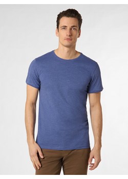 Nils Sundström T-shirt męski Mężczyźni Bawełna niebieski marmurkowy ze sklepu vangraaf w kategorii T-shirty męskie - zdjęcie 149521630