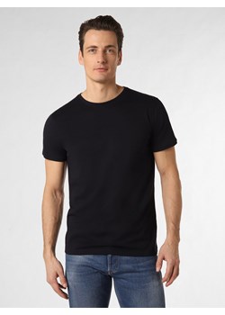 Nils Sundström T-shirt męski Mężczyźni Bawełna granatowy jednolity ze sklepu vangraaf w kategorii T-shirty męskie - zdjęcie 149521633
