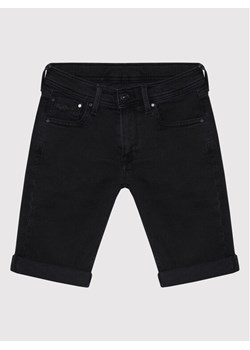 Pepe Jeans Szorty jeansowe Becket PB800692 Czarny Slim Fit ze sklepu MODIVO w kategorii Spodenki chłopięce - zdjęcie 149609433