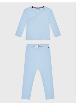 Tommy Hilfiger Komplet bluzka i legginsy Baby Rib KN0KN01482 Niebieski Regular Fit ze sklepu MODIVO w kategorii Odzież dla niemowląt - zdjęcie 149956023