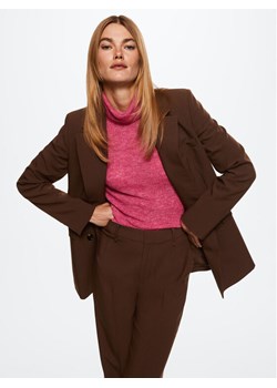 Mango Spodnie materiałowe Greta 37084377 Brązowy Regular Fit ze sklepu MODIVO w kategorii Spodnie damskie - zdjęcie 149962644