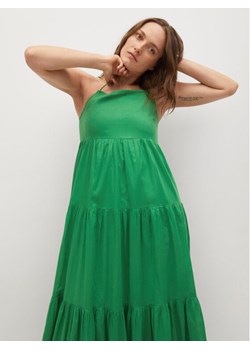Mango Sukienka letnia Cotton 17070185 Zielony Relaxed Fit ze sklepu MODIVO w kategorii Sukienki - zdjęcie 150019350