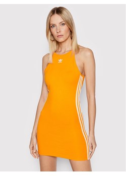adidas Sukienka letnia adicolor Classics HC2046 Pomarańczowy Slim Fit ze sklepu MODIVO w kategorii Sukienki - zdjęcie 150063061