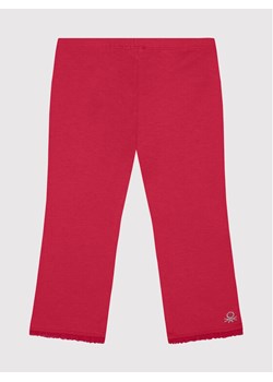 United Colors Of Benetton Legginsy 3MT1I0820 Różowy Slim Fit ze sklepu MODIVO w kategorii Spodnie dziewczęce - zdjęcie 150131633