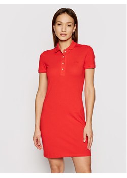 Lacoste Sukienka codzienna EF5473 Czerwony Slim Fit ze sklepu MODIVO w kategorii Sukienki - zdjęcie 150148701