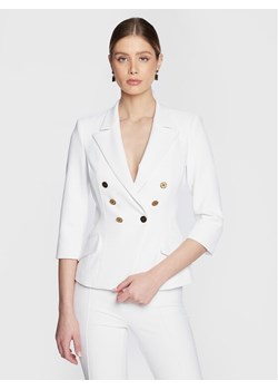Elisabetta Franchi Żakiet GI-045-31E2-V560 Biały Slim Fit ze sklepu MODIVO w kategorii Marynarki damskie - zdjęcie 150159741