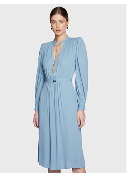 Elisabetta Franchi Sukienka koktajlowa AB-324-31E2-V450 Niebieski Regular Fit ze sklepu MODIVO w kategorii Sukienki - zdjęcie 150237081