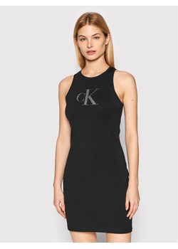 Calvin Klein Jeans Sukienka codzienna J20J215663 Czarny Slim Fit ze sklepu MODIVO w kategorii Sukienki - zdjęcie 150312270