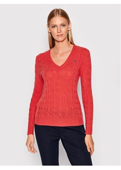Polo Ralph Lauren Sweter 211875832003 Czerwony Regular Fit ze sklepu MODIVO w kategorii Swetry damskie - zdjęcie 150318442