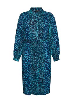 Vero Moda Curve Sukienka koszulowa Kittie 10278551 Niebieski Regular Fit ze sklepu MODIVO w kategorii Sukienki - zdjęcie 150442780