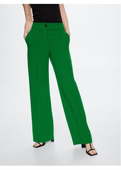 Mango Spodnie materiałowe Simon 37081271 Zielony Regular Fit ze sklepu MODIVO w kategorii Spodnie damskie - zdjęcie 150509041