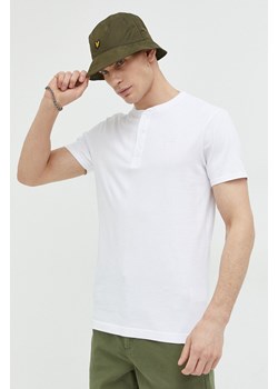 Superdry polo bawełniane kolor biały gładki ze sklepu ANSWEAR.com w kategorii T-shirty męskie - zdjęcie 150577472