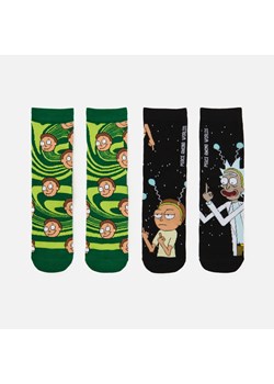 Cropp - 2 pack skarpet Rick and Morty - czarny ze sklepu Cropp w kategorii Skarpetki męskie - zdjęcie 150619121