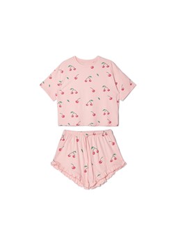 Cropp - Dwuczęściowa piżama z nadrukiem all over - Różowy ze sklepu Cropp w kategorii Piżamy damskie - zdjęcie 150637104