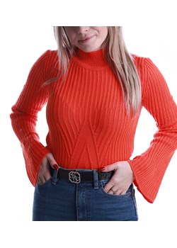 Śliczna pomarańczowa bluzka z szerokimi rękawami /E2-1 UB444 T?/ ze sklepu Pantofelek24.pl w kategorii Swetry damskie - zdjęcie 150644822