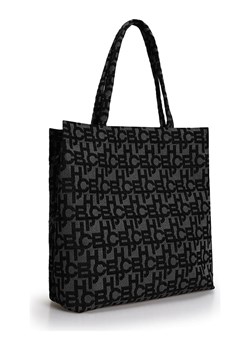 Torebka w kolorze czarno-szarym - 38 x 30 x 15 cm ze sklepu Limango Polska w kategorii Torby Shopper bag - zdjęcie 150647293