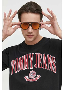Tommy Jeans t-shirt bawełniany kolor czarny z nadrukiem ze sklepu ANSWEAR.com w kategorii T-shirty męskie - zdjęcie 150648703