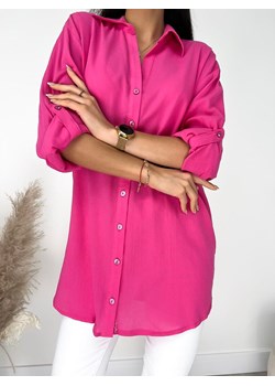 Różowa Koszula Oversize ze sklepu ModnaKiecka.pl w kategorii Koszule damskie - zdjęcie 150664423