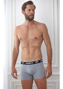 Umbro 2-pack bawełniane bokserki męskie czarno-szare 0197, Kolor czarno-szary, Rozmiar M, Umbro ze sklepu Intymna w kategorii Majtki męskie - zdjęcie 150665822