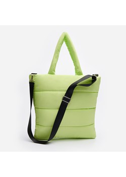 Pikowana torba shopper z odpinanym paskiem zielona - Zielony ze sklepu House w kategorii Torby Shopper bag - zdjęcie 150691654