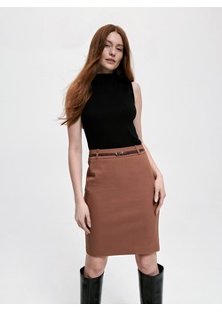 Reserved - Spódnica z paskiem - Brązowy ze sklepu Reserved w kategorii Spódnice - zdjęcie 150694491