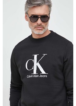 Calvin Klein Jeans bluza męska kolor czarny z nadrukiem ze sklepu ANSWEAR.com w kategorii Bluzy męskie - zdjęcie 150719000