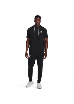 Męska bluza dresowa UNDER ARMOUR UA RIVAL TERRY LC SS HD - czarna ze sklepu Sportstylestory.com w kategorii Bluzy męskie - zdjęcie 150751823