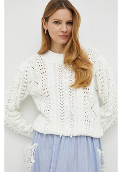 Twinset sweter damski kolor biały ze sklepu ANSWEAR.com w kategorii Swetry damskie - zdjęcie 150776400