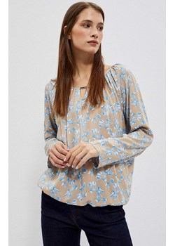 Luźna bluzka damska w kolorze beżowym z nadrukiem 4018, Kolor beżowy, Rozmiar 2XL, Moodo ze sklepu Primodo w kategorii Bluzki damskie - zdjęcie 150787521