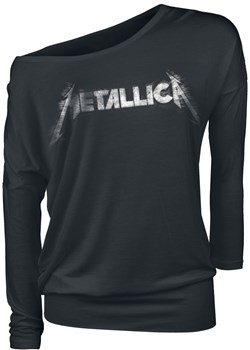 Metallica - Spiked Logo - Longsleeve - czarny ze sklepu EMP w kategorii Bluzki damskie - zdjęcie 150795681