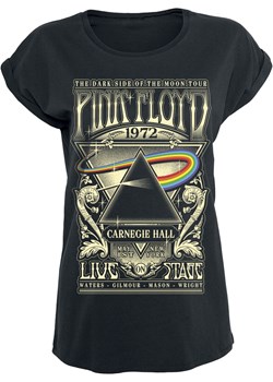 Pink Floyd - The Dark Side Of The Moon - Live On Stage 1972 - T-Shirt - czarny ze sklepu EMP w kategorii Bluzki damskie - zdjęcie 150798384