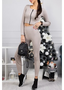 Komplet damski FABRISIA BEIGE ze sklepu Ivet Shop w kategorii Komplety i garnitury damskie - zdjęcie 150823504