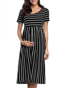 Sukienka ciążowa MANISOLA BLACK ze sklepu Ivet Shop w kategorii Sukienki ciążowe - zdjęcie 150823621
