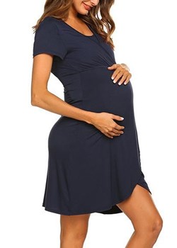 Sukienka ciążowa PARALINA NAVY ze sklepu Ivet Shop w kategorii Sukienki ciążowe - zdjęcie 150823623
