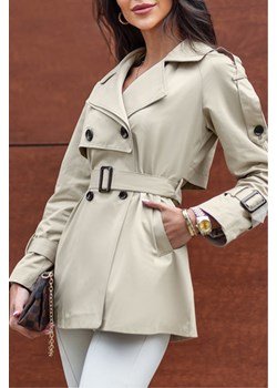 Płaszcz damski MIRLENA ECRU ze sklepu Ivet Shop w kategorii Płaszcze damskie - zdjęcie 150824051