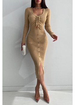 Komplet damski GEORDINA BEIGE ze sklepu Ivet Shop w kategorii Komplety i garnitury damskie - zdjęcie 150825602