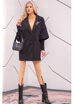 Płaszcz damski MENIRA BLACK ze sklepu Ivet Shop w kategorii Płaszcze damskie - zdjęcie 150826004
