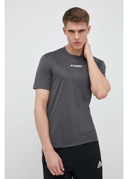adidas TERREX t-shirt sportowy Multi kolor szary gładki ze sklepu ANSWEAR.com w kategorii T-shirty męskie - zdjęcie 150835843