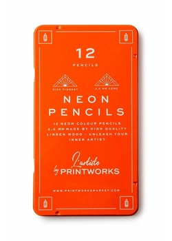 Printworks komplet kredek w etui Neon 12-pack ze sklepu ANSWEAR.com w kategorii Akcesoria biurowe - zdjęcie 150850720