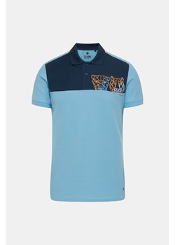 OKLAHOMA Koszulka polo - Niebieski - Mężczyzna - L (L) ze sklepu Halfprice w kategorii T-shirty męskie - zdjęcie 150875084