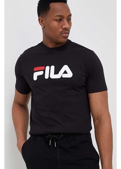Fila t-shirt bawełniany Bellano kolor czarny z nadrukiem FAU0067 ze sklepu ANSWEAR.com w kategorii T-shirty męskie - zdjęcie 150877041