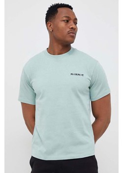 Marmot t-shirt bawełniany kolor turkusowy z nadrukiem ze sklepu ANSWEAR.com w kategorii T-shirty męskie - zdjęcie 150877862